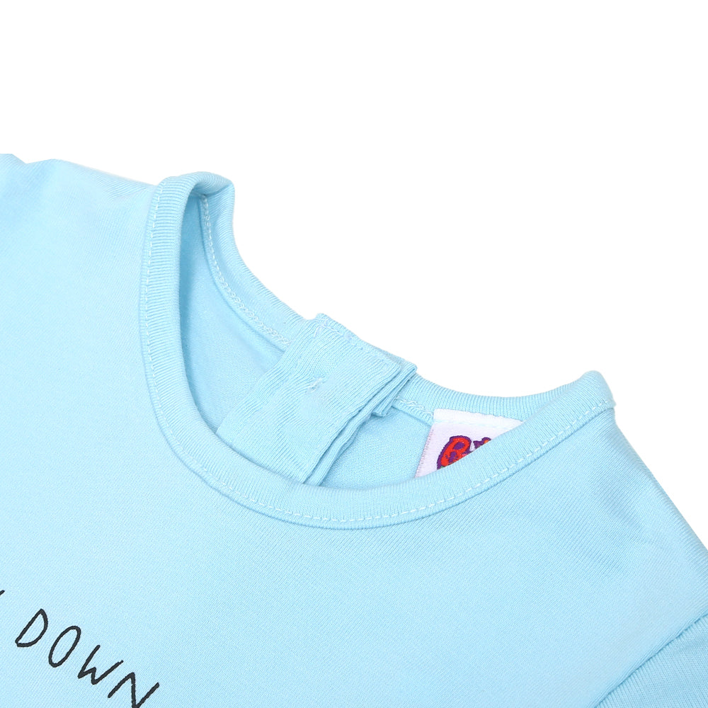 Infant Girls T-Shirt Slow Down- Sky Blue