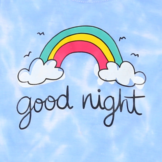 Infant Girls Knitted Night Suit GOOD NIGHT-Blue