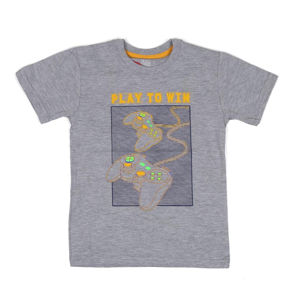 Boys T-Shirt Play To Win - Grey