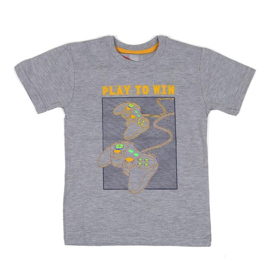 Boys T-Shirt Play To Win - Grey