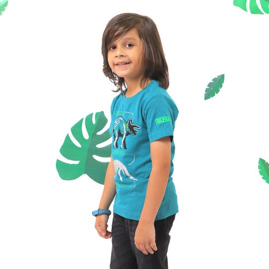 Boys T-Shirt Triceratops -Harbor Blue