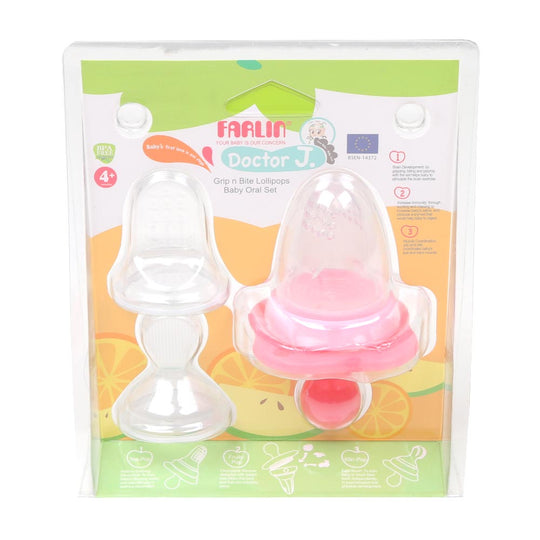 Farlin Grip N Bite Lolipop Baby Oral Set Bbc-003 - Pink