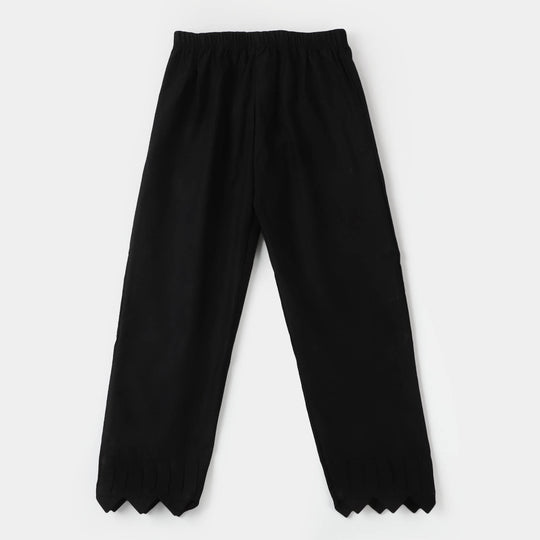 Girls Cotton Pant - BLACK