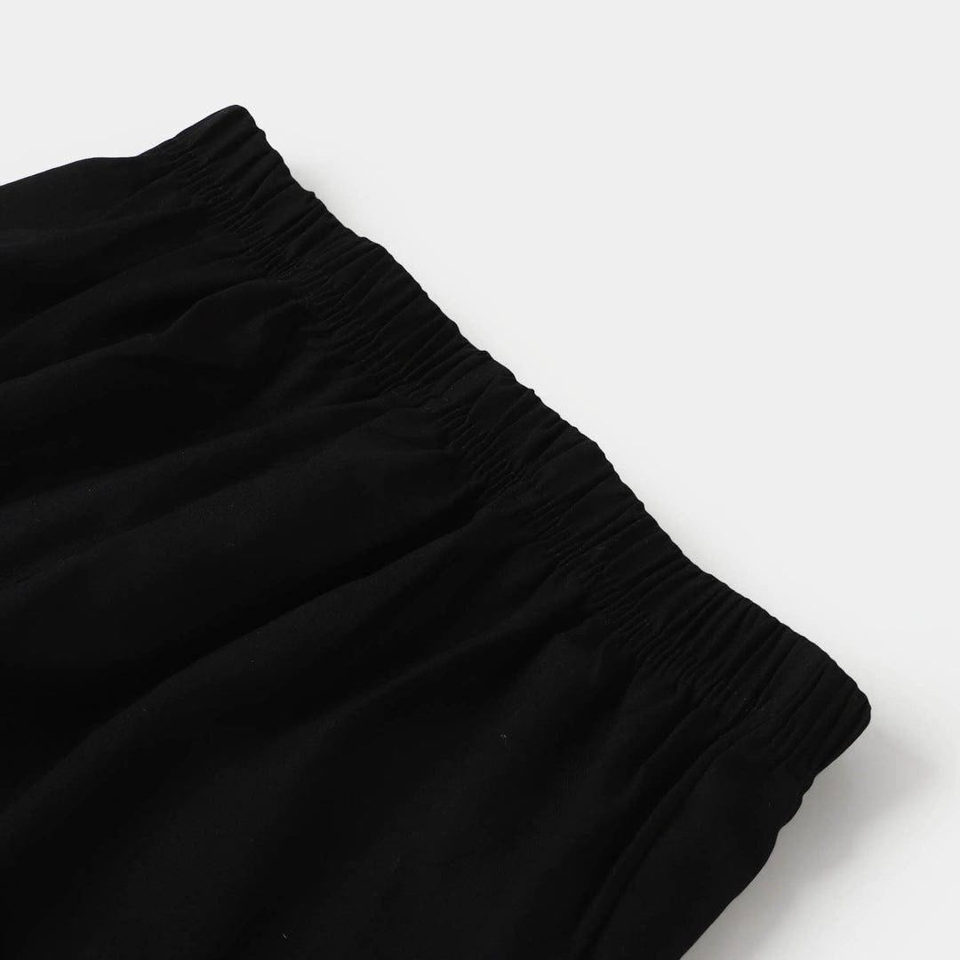 Girls Cotton Pant - BLACK