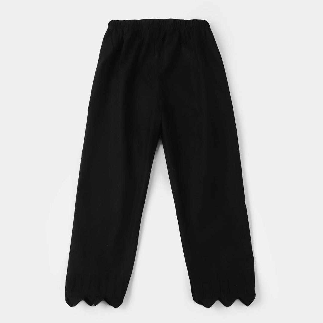 Girls Cotton Pant - BLACK