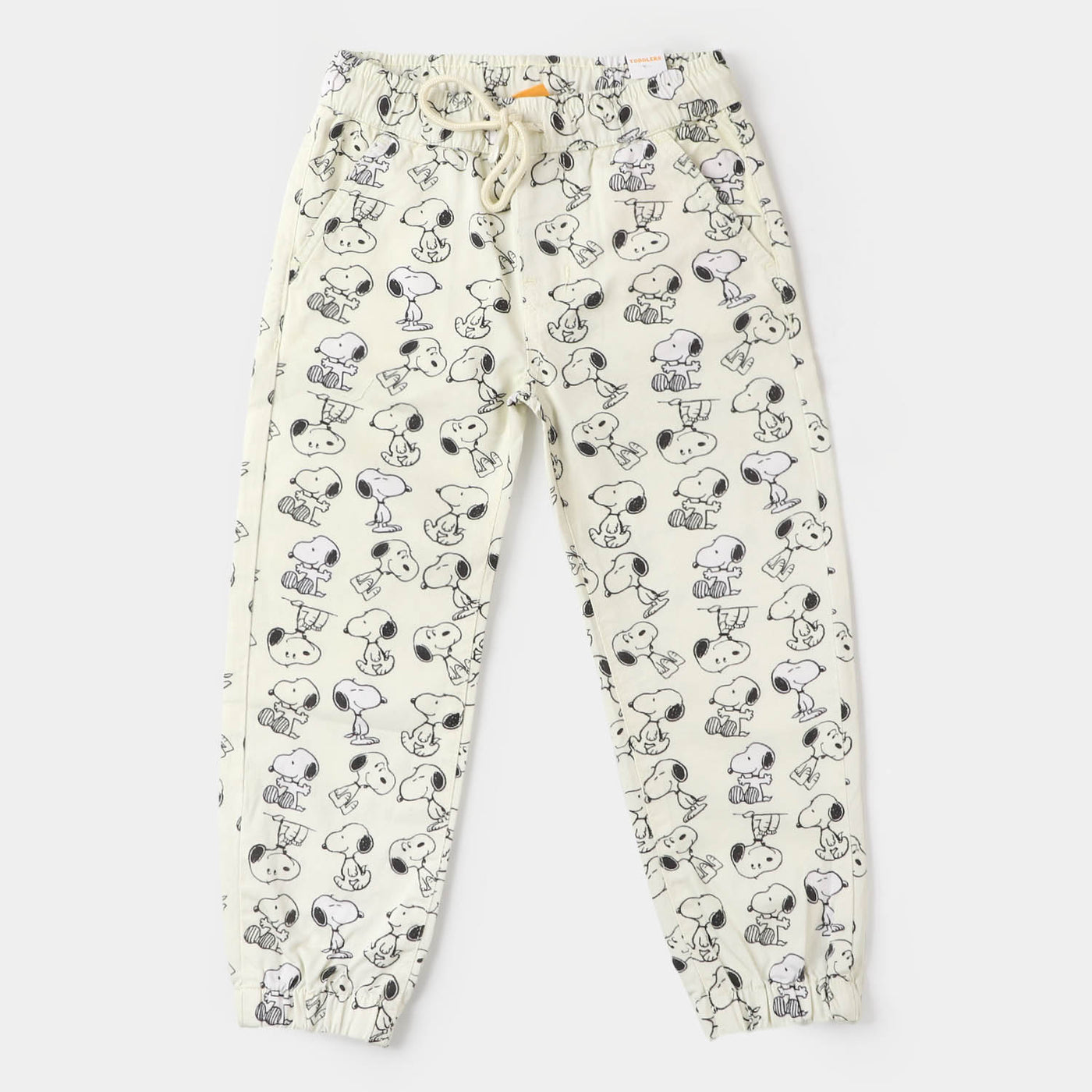 Boys Cotton Pant Character - Off-White