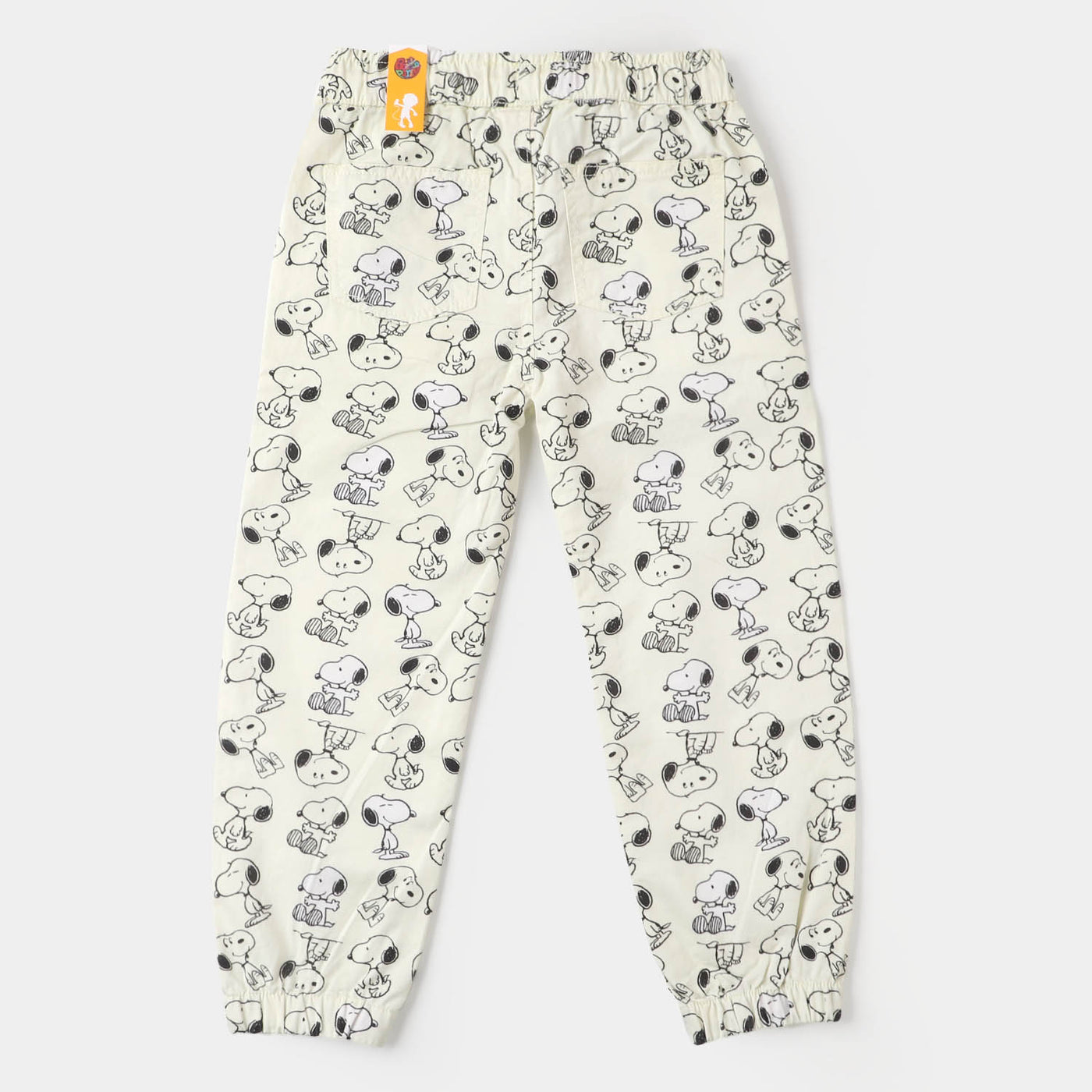 Boys Cotton Pant Character - Off-White