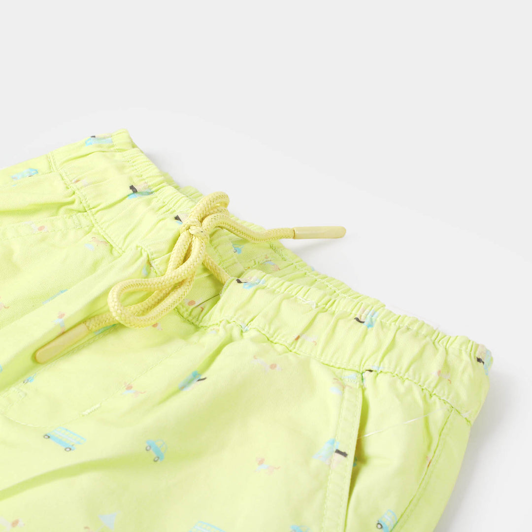 Boys Cotton Pant Bus - Lime