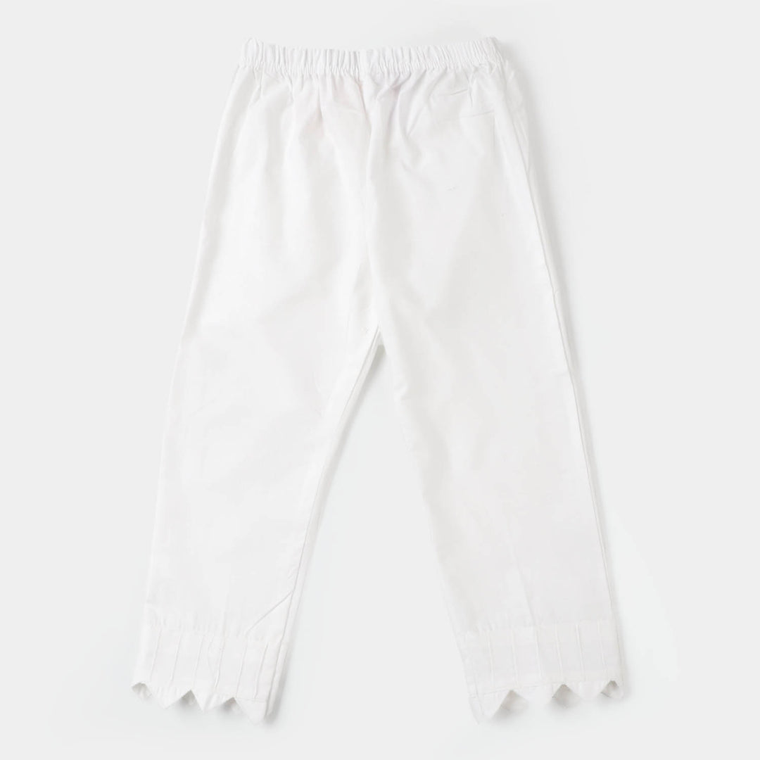 Girls Cotton Eastern Pant - White