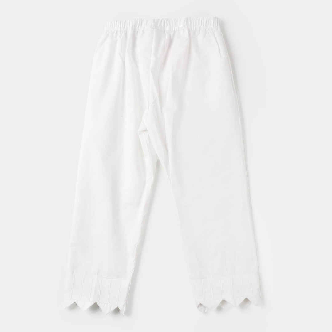 Girls Cotton Eastern Pant - White