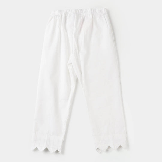 Girls Cotton Eastern Pant - White