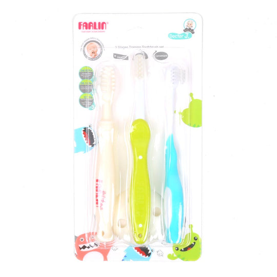 Farlin Three Stages Tooth Brush Set Bf-118A - Green