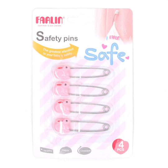 Farlin Four Animal Safety Pins Bf-120 - Pink