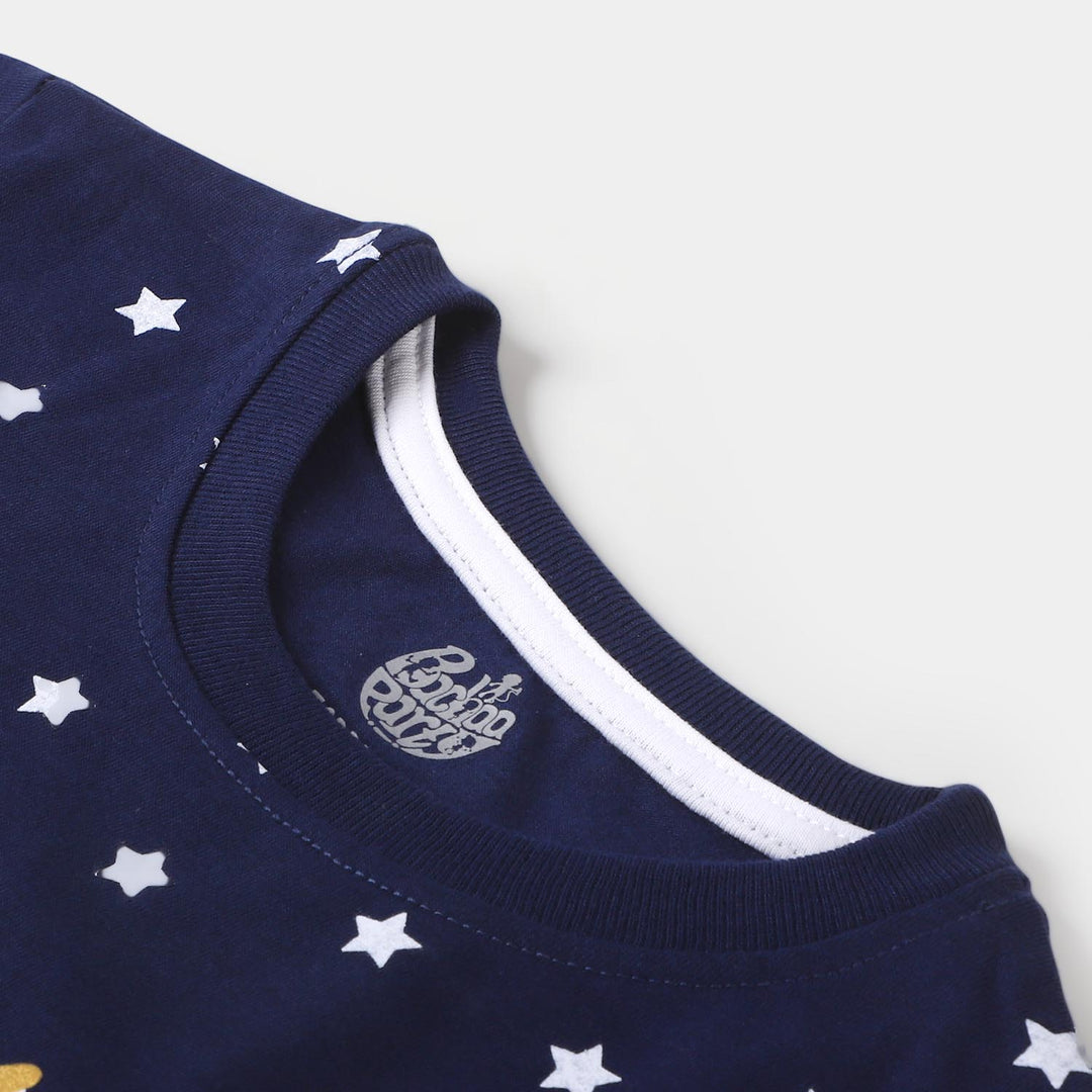 Girls Knitted Night Suit Dream - NAVY