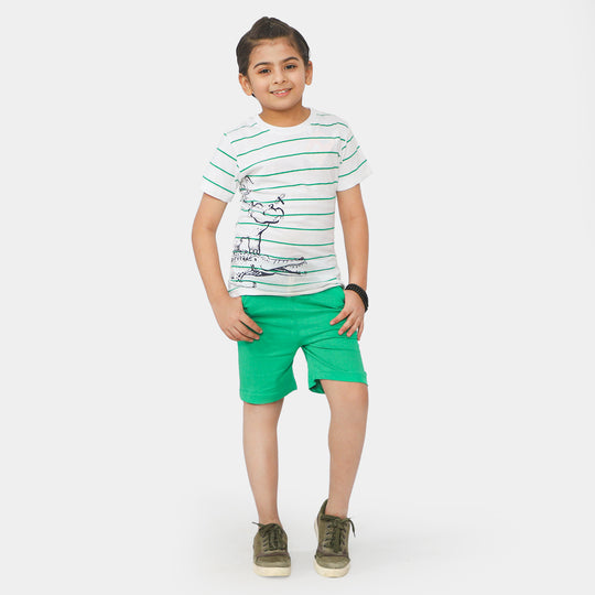 Boys 2 PCs Suit Crocodile | White/H/G