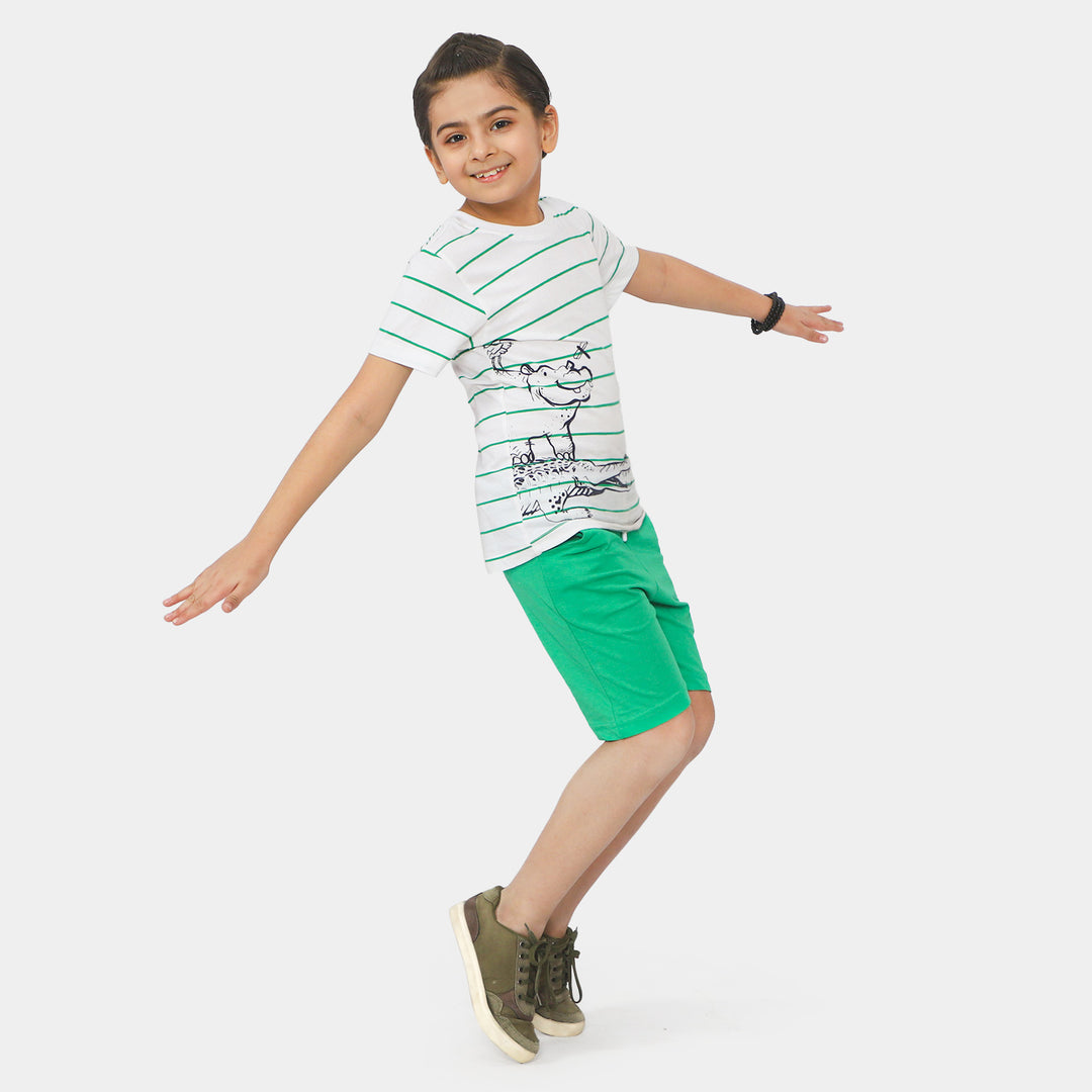 Boys 2 PCs Suit Crocodile | White/H/G