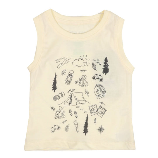 Infant Boys Sando Little Camper- Lemon