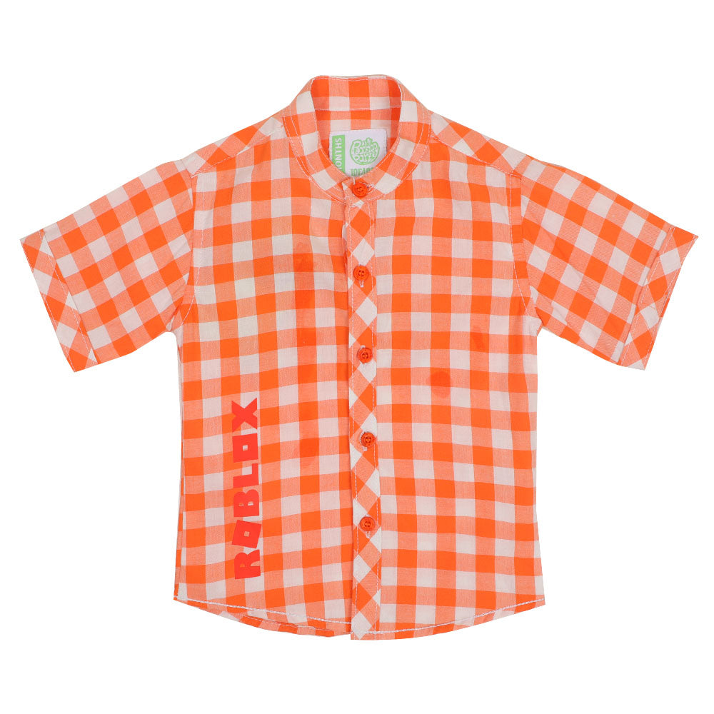 Infant Boys Casual Shirt Roblox - ORANGE
