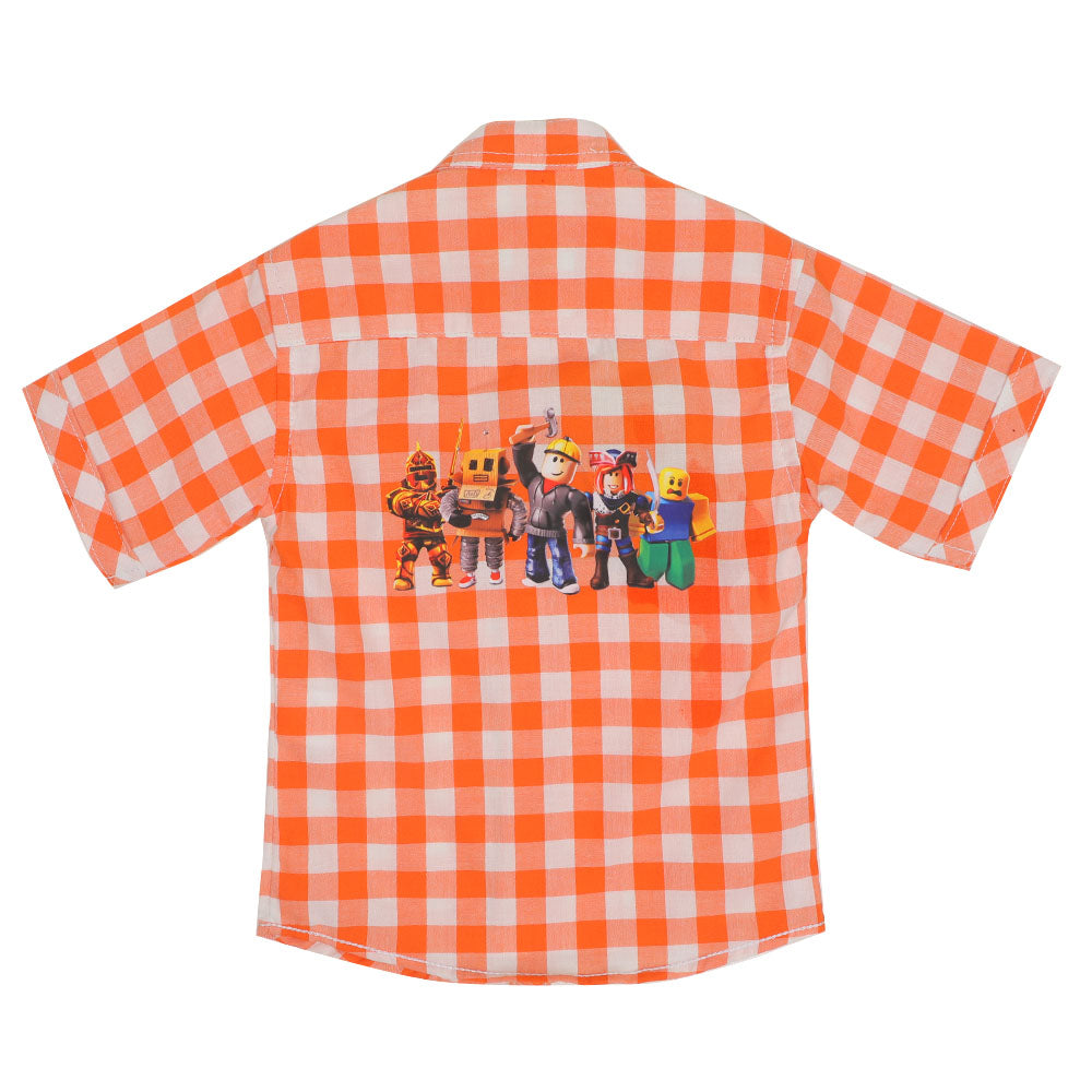 Infant Boys Casual Shirt Roblox - ORANGE