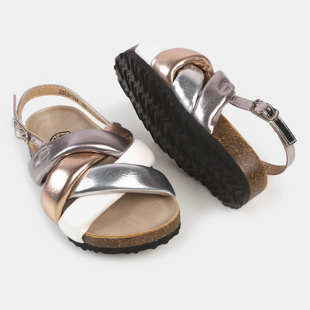 Girls Sandal 2022-194 - Silver/Brown