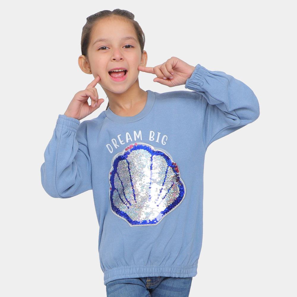 Girls Sweatshirt Dream Big - SKY BLUE