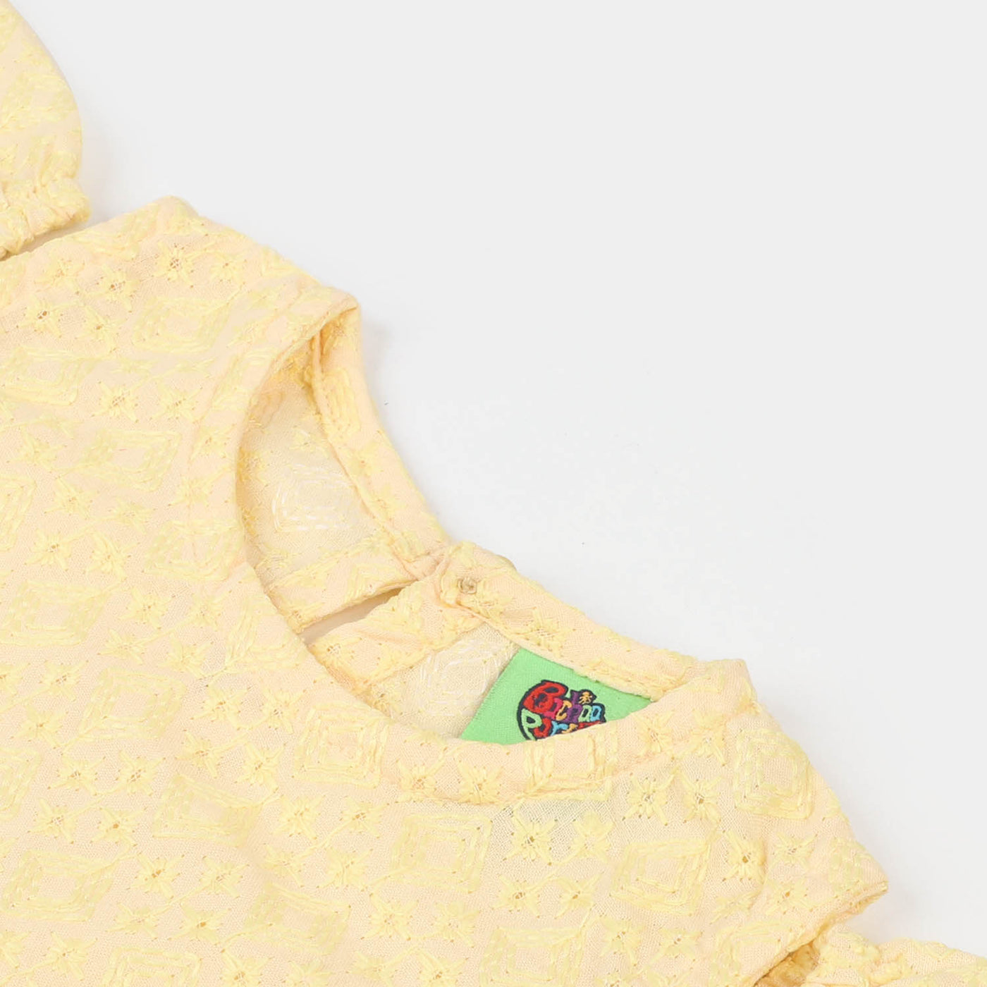 Infant Girls Cotton Top EMB Doll - Yellow