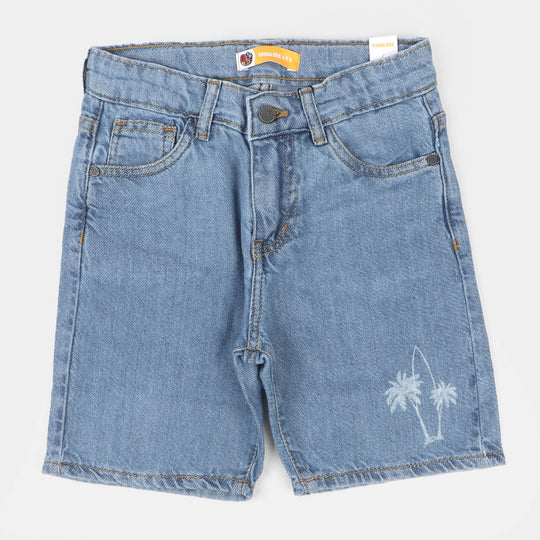 Boys Denim Short Waves & Surf - Ice Blue