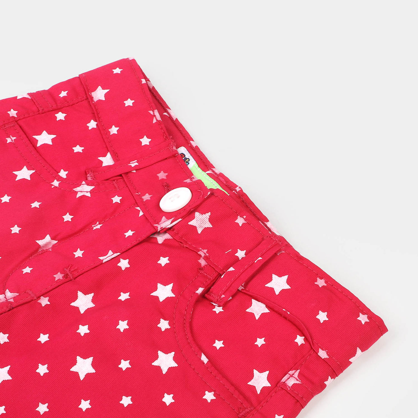 Infant Girls Cotton Pant Printed Stars - Shocking Pink