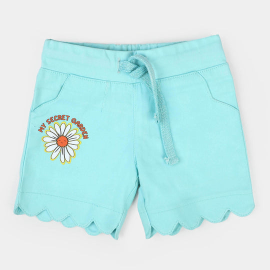 Infant Girls Cotton Short My Secret Garden - Aqua Green