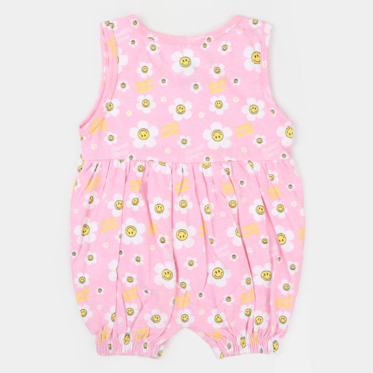 Infant Girls Knitted Cotton Romper Smiley World