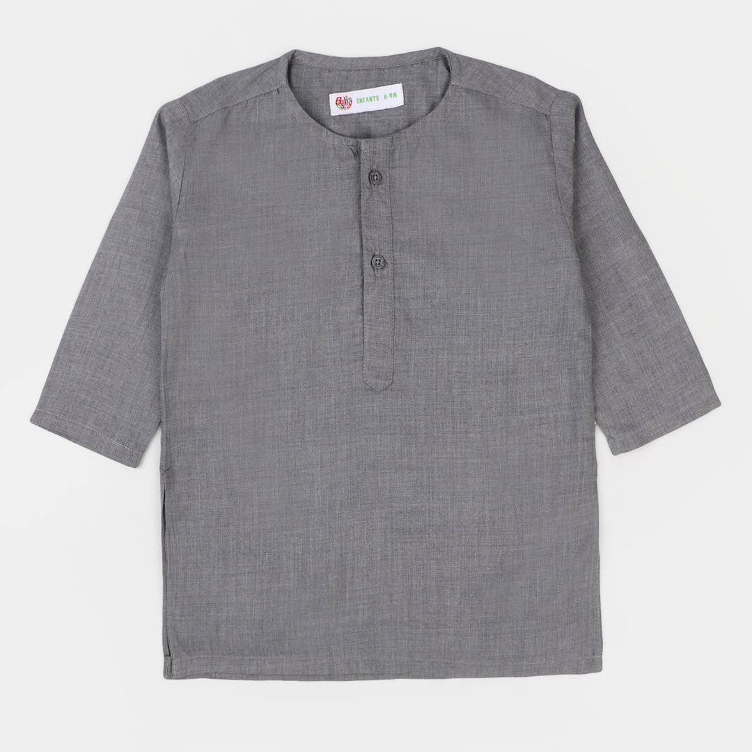 Infant Boys Basic Kurta - GREY