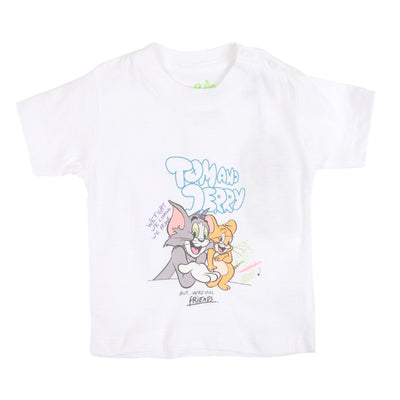 Infant Boys T-Shirt Character - B White