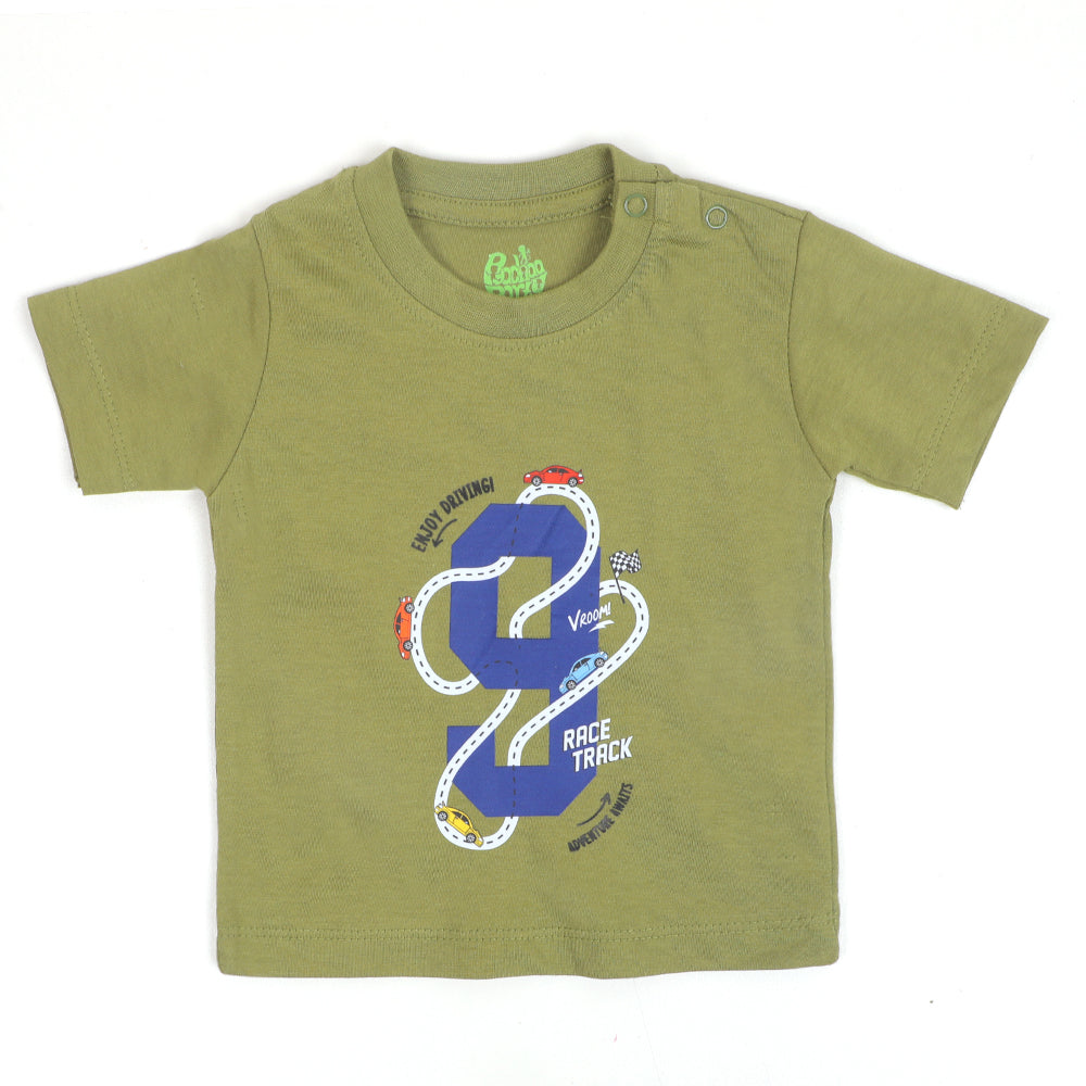 Infant Boys T-Shirt Vroom! - L-Green