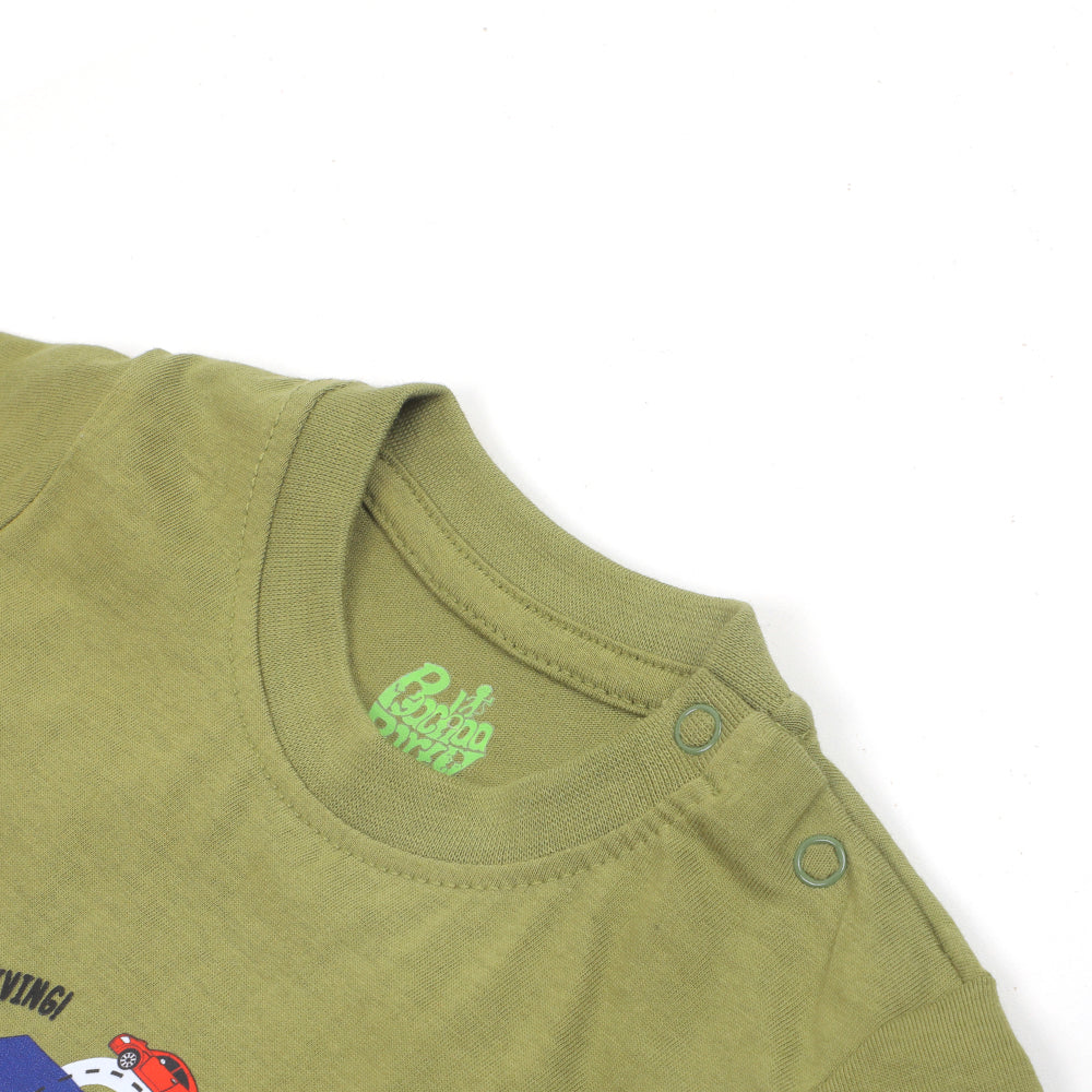 Infant Boys T-Shirt Vroom! - L-Green