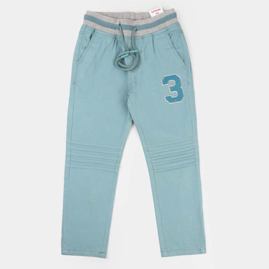 Boys Cotton Pant No-3 - Teal Blue