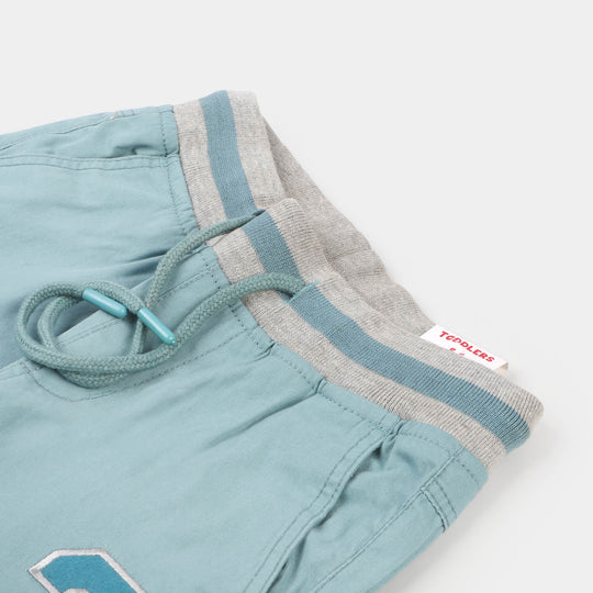 Boys Cotton Pant No-3 - Teal Blue