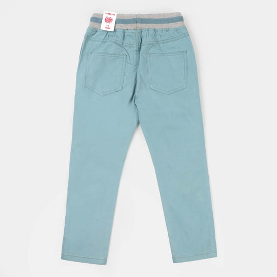 Boys Cotton Pant No-3 - Teal Blue