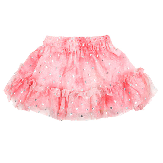 Girls Chiffon Casual Skirt Tye Dye Print - Paradise