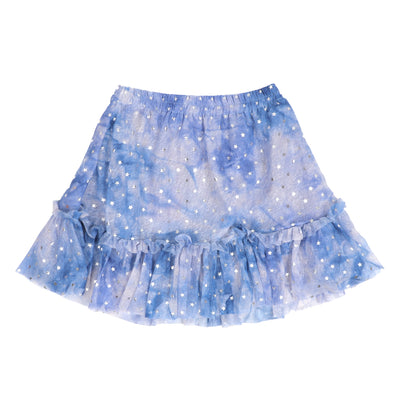 Infant Girls Chiffon Casual Skirt Tie Dye Print - Blue