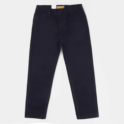 Boys Cotton Basic Pant - Navy Blue