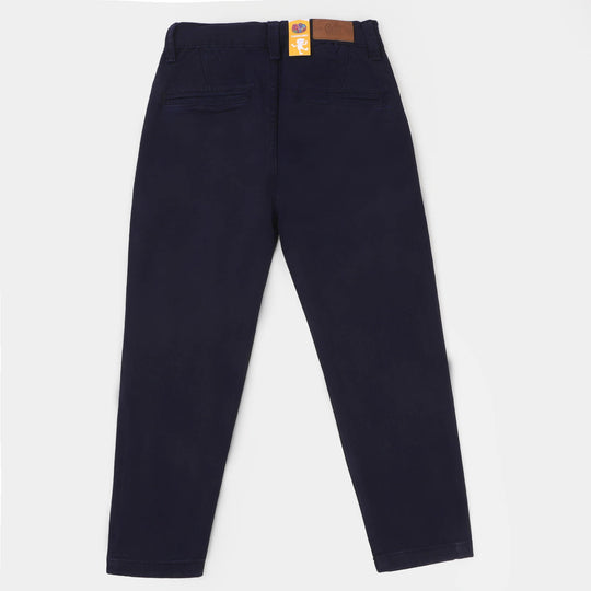 Boys Cotton Basic Pant - Navy Blue