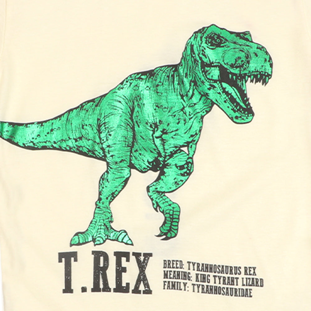 Boys T-Shirt T-Rex - Lemon