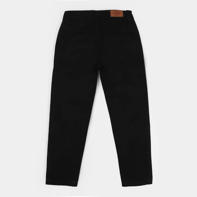 Boys Cotton Pant Basic  - BLACK