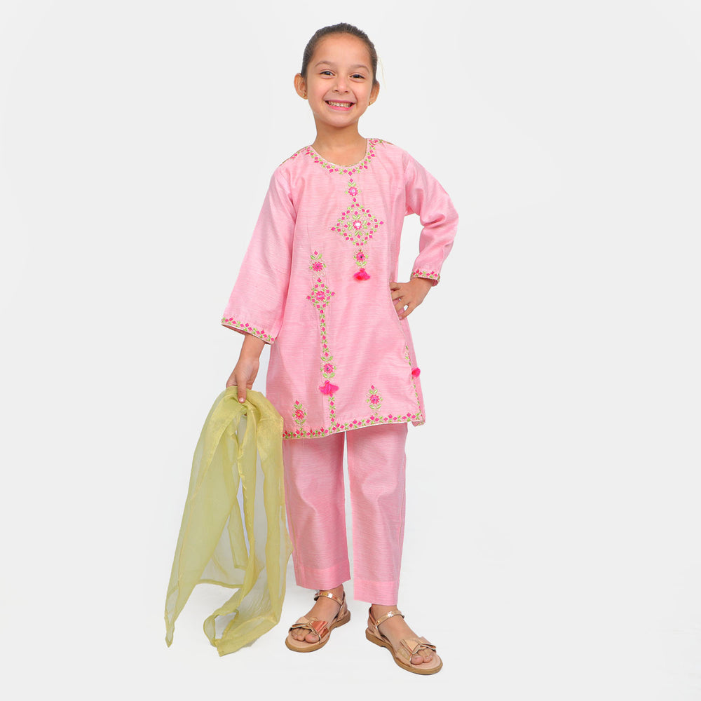 Girls 3 Pcs Fancy Rangoli - Pink