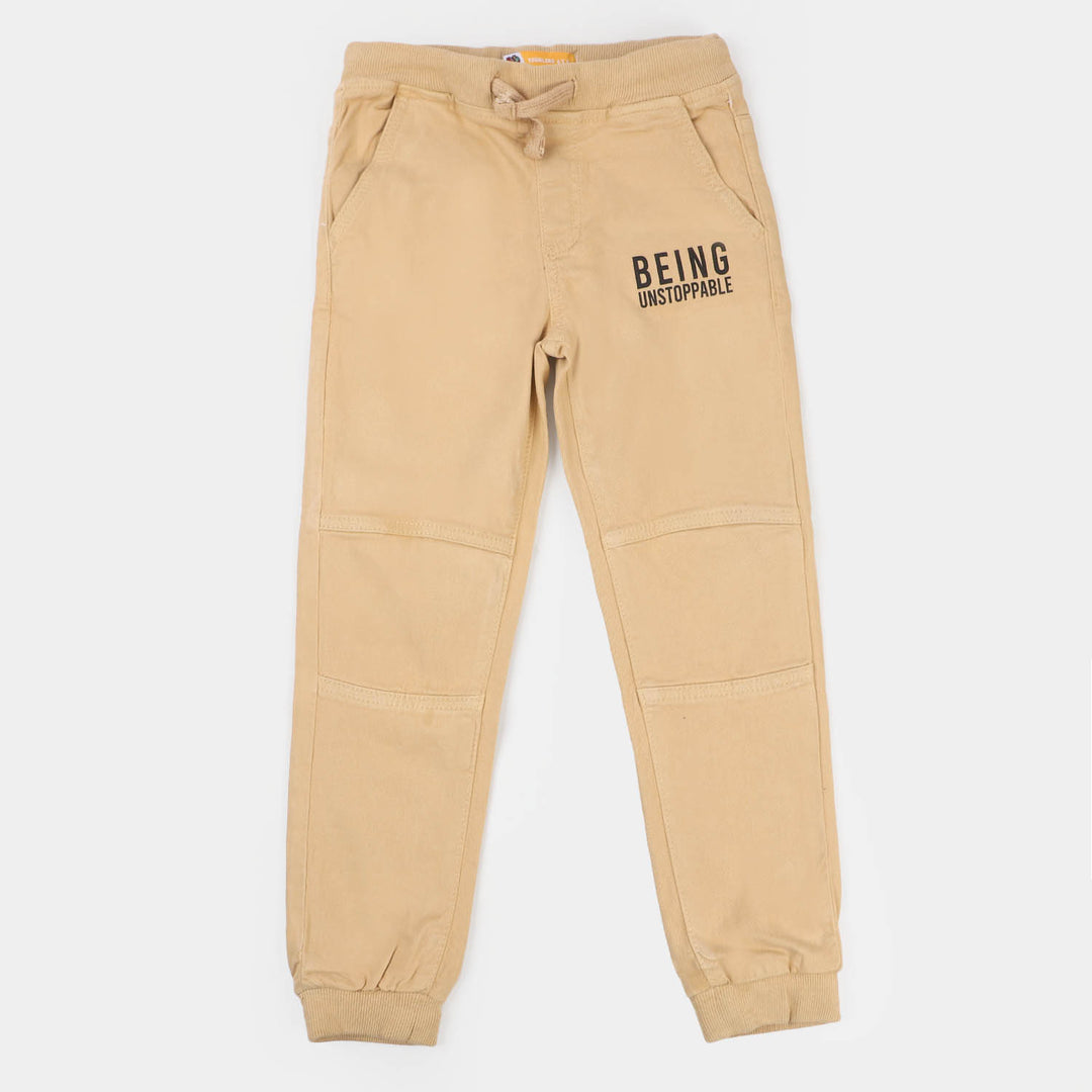 Boys Cotton Pant Being Un-Stop - Khaki