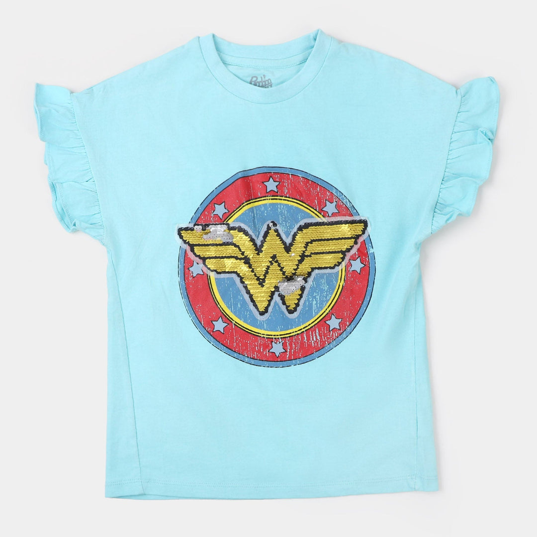 Teens Girls T-Shirt Wonder -Blue