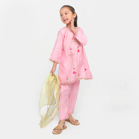 Girls 3 Pcs Fancy Rangoli - Pink