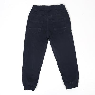 Boys Pants Cotton R/Elastic - Navy
