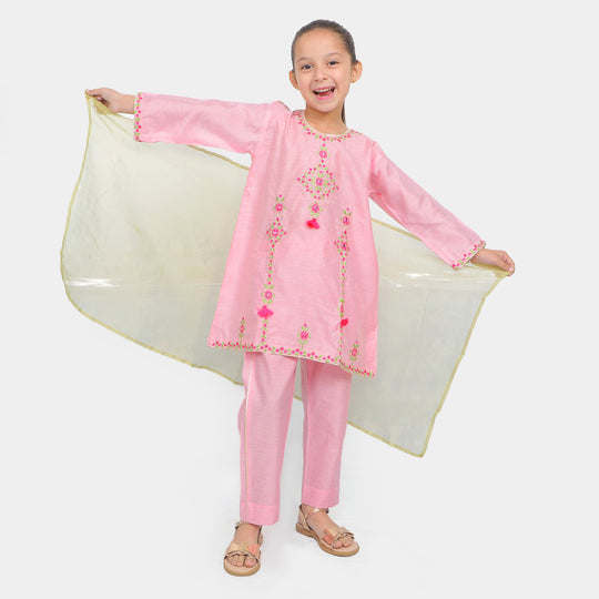 Girls 3 Pcs Fancy Rangoli - Pink