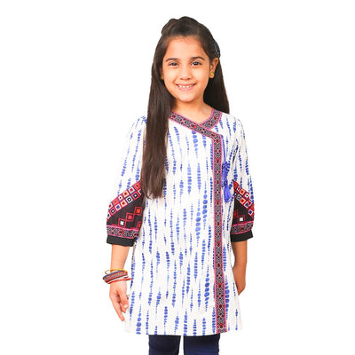 Girls Digital Printed Kurti Fresh Girl - Blue